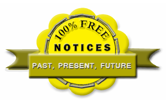 100% Free PAST, PRESENT, FUTURE NOTICES SERVICES, I-FINAL.COM, i-final, Any Notices Anytime, with 1 click Free Announcement